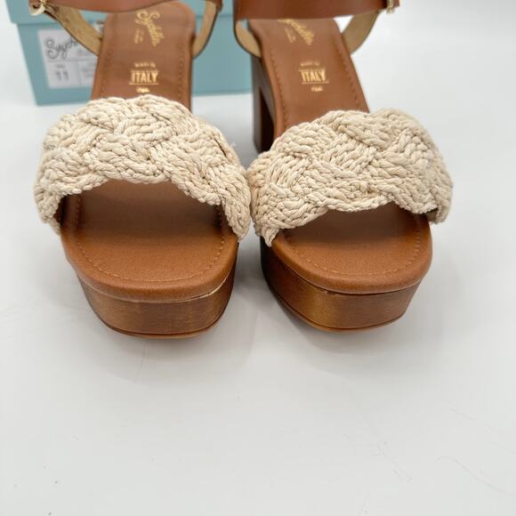 SEYCHELLES New in Box Jump for Joy Wooden Heel in Cognac and Macrame // 11 - Picture 5 of 12